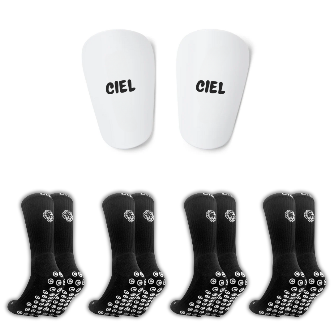 CIEL Shin Pads - 4 Grip Socks