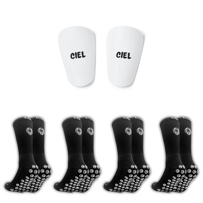 CIEL Shin Pads - 4 Grip Socks